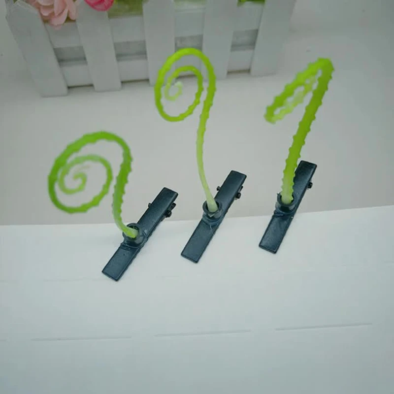 1 pz adorabile forcina per erba Clip a molla germogli di soia ricci Clip per capelli Clip a becco d'anatra copricapo Barrette accessori per capelli regali