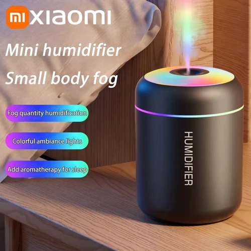Xiaomi-Mini humidificador de aire para coche, difusor de Aroma eléctrico USB, purificador de aceites esenciales, generador de niebla de aromaterapia, luces en el coche y el hogar