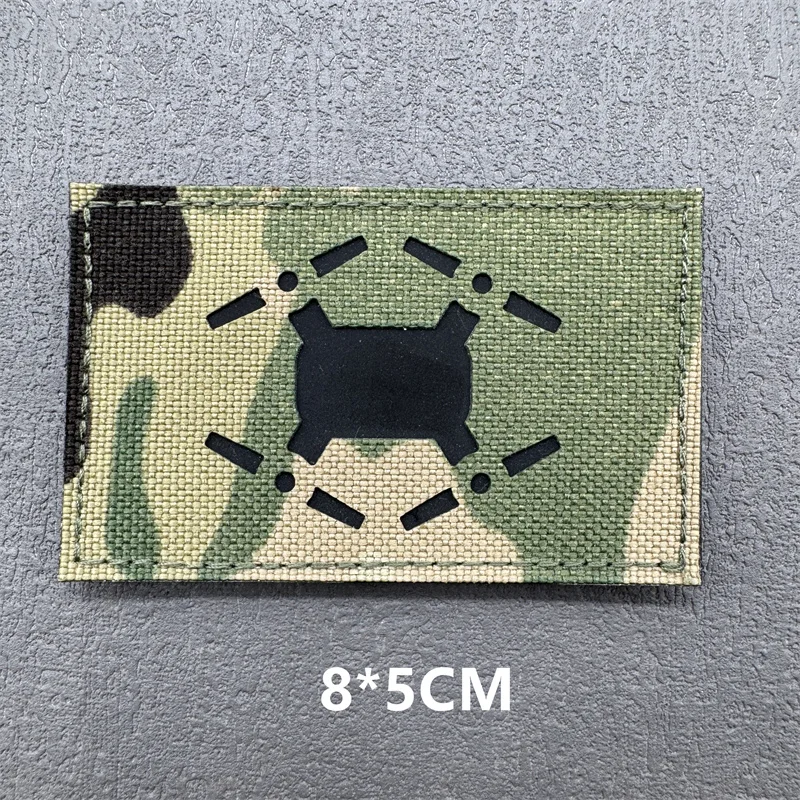 Multicam IR Patches Lasergeschnittene Morale-Taktische Patches für Rucksack, Weste, Kleidung, Outdoor-Abzeichen, Klett-Reflektierende Abzeichen – Detail 15