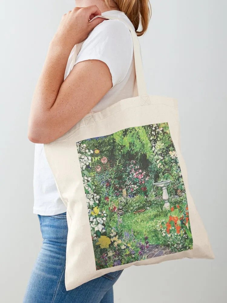 

Annie's garden by Jo Reitze Tote Bag large size bags tote bag Fabric bag reusable shopping