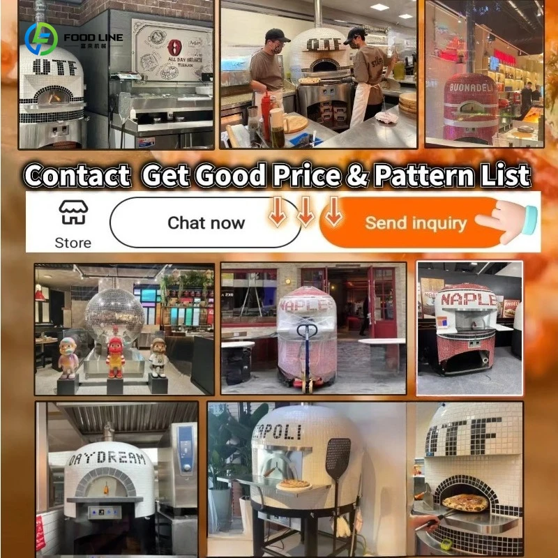 Customized Large Neapolitan Wood Fire Pizza Oven Commercial Italian Brick Clay Outdoor Restaurant Equipment