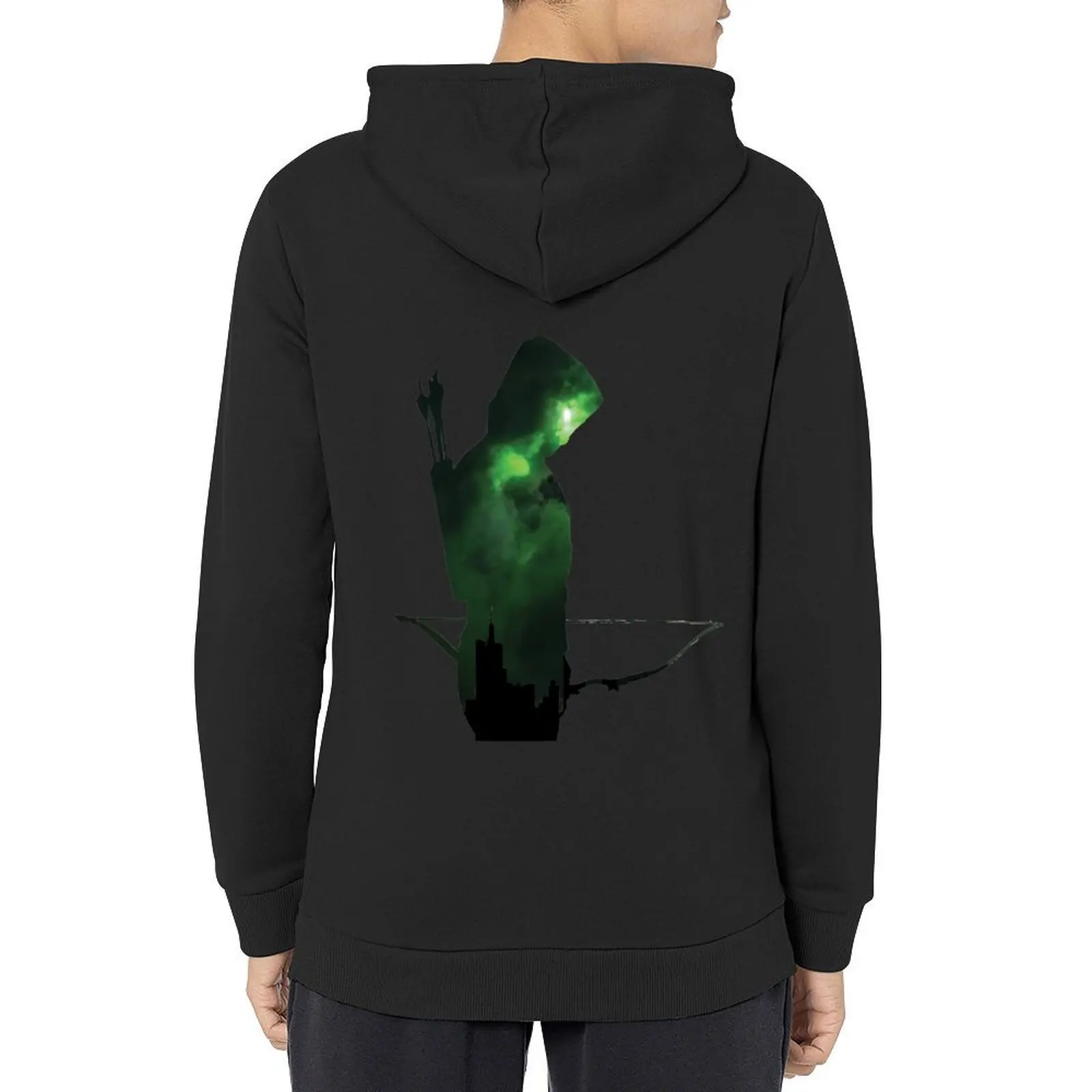 

Green Arrow Silhouette Hoodie men clothing men wear anime clothes men's winter sweater new hooded tee