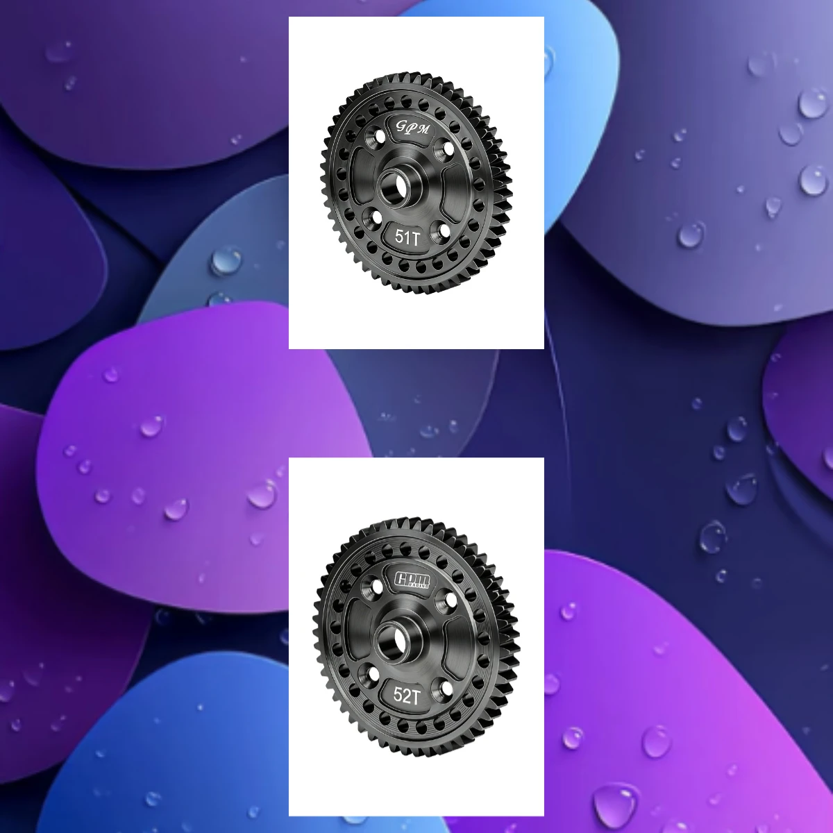 

GPM Carbon Steel Spur Gear 51T/52T For TRAXXAS 1/8 Sledge 95076-4