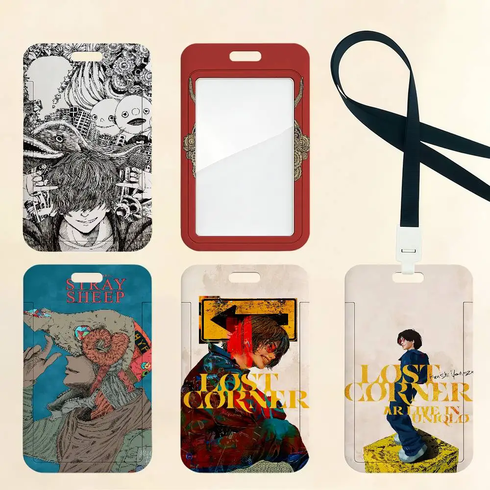 Sänger Kenshi Yonezu Kartenhalter, Kartenetui, Bus- und U-Bahn-Ausweishalter, Arbeitsausweis, Studenten-Lanyard, Halsbänder, Ausweishalter, Türkartenhalter