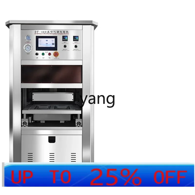 

LTT вакуумная наполняющая азотовая машина для запечатывания ланч-боксов с модифицированной атмосферой, автоматическая упаковочная машина для хранения свежести