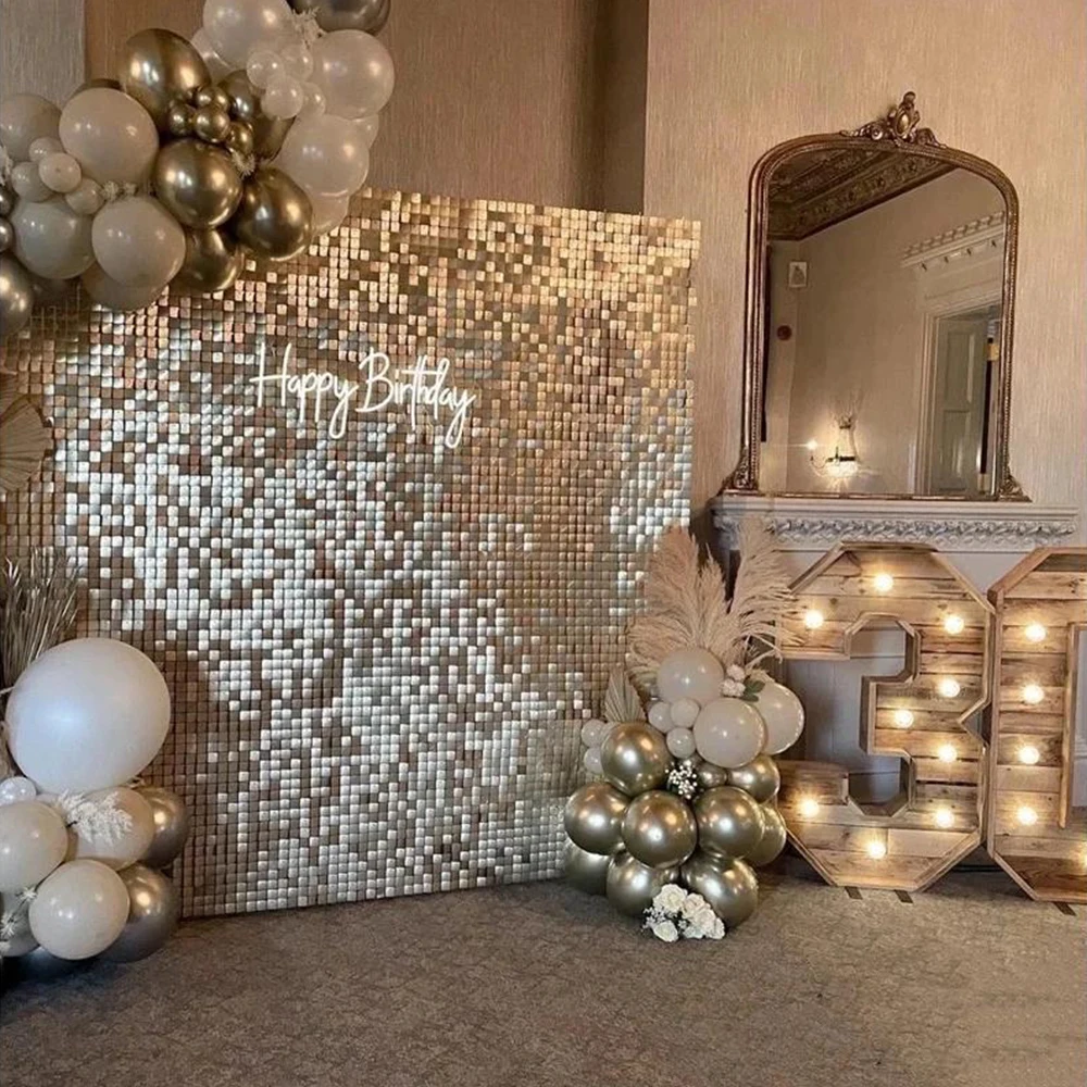 1pc Wedding Decor Sequin Glitter Curtain, Party Backdrop Decoration, Bachelor Party Birthday Party Supplies,Baby Shower
