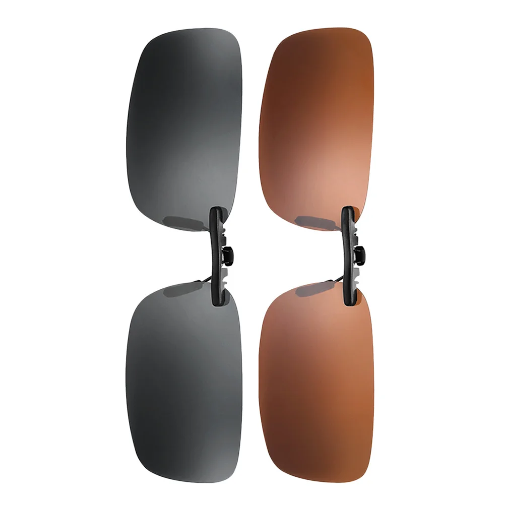 

2Pcs Polarized Sunglasses Clip on for Men Women Uv400 Protection Lightweight Attachable Shades for Driving Outdoor Sports Travel