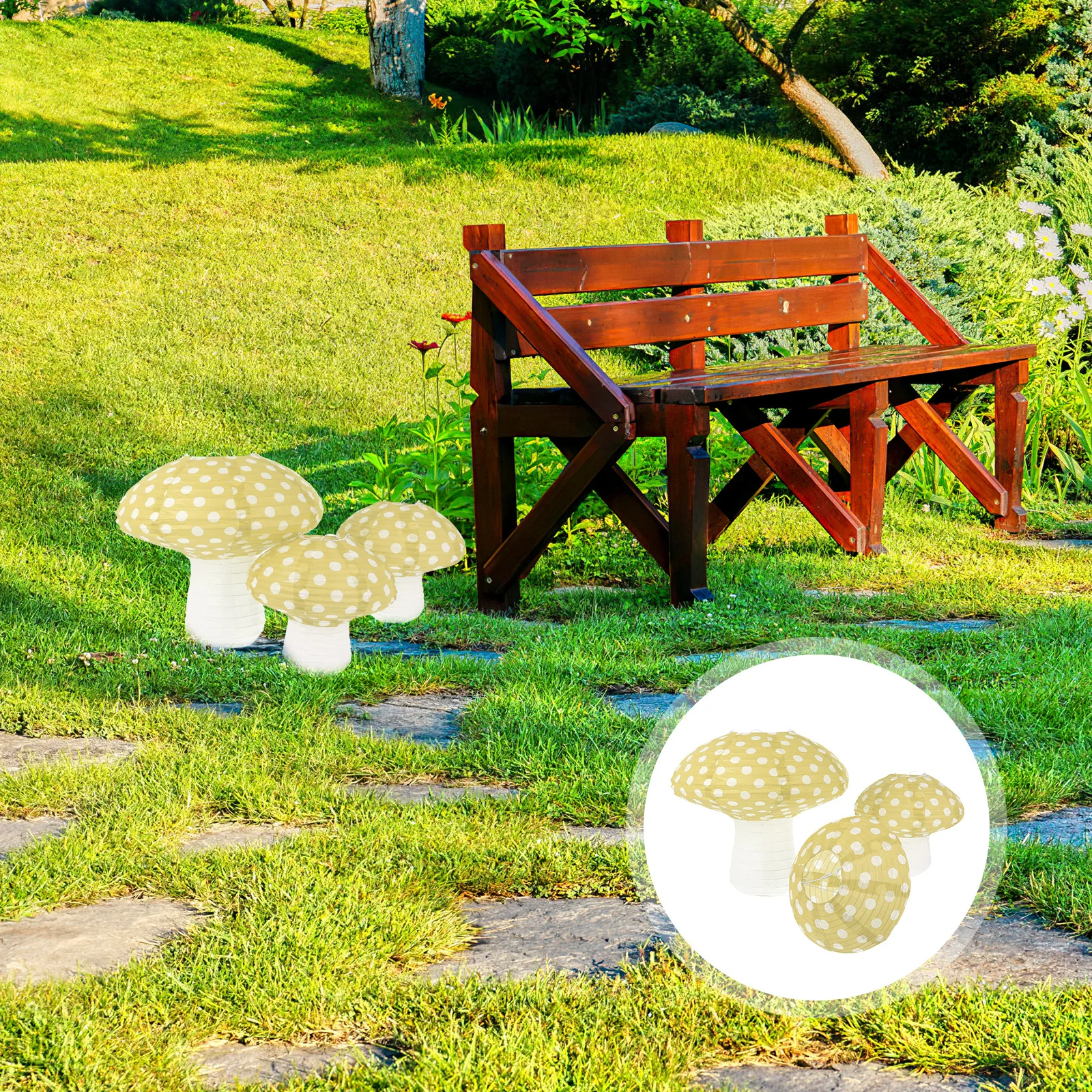 

3Pcs Mushroom Lantern Paper Lanterns Decorations Fairy Garden Cottagecore Hanging Lanterns Indoor Outdoor