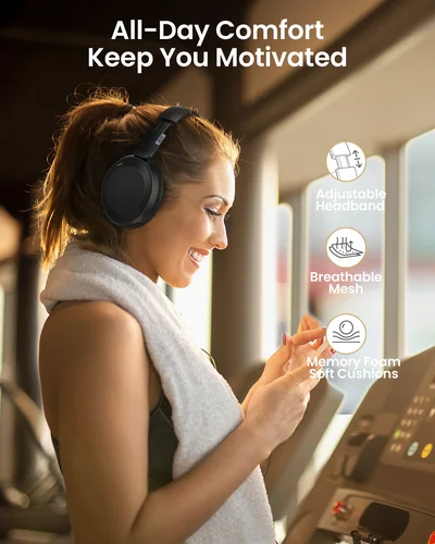 Imagen 2 del producto Auriculares inalámbricos Bluetooth Acer OHR205, auriculares plegables sobre la oreja con controladores de 40 mm, Bluetooth multipunto 6.0 para el hogar y la oficina