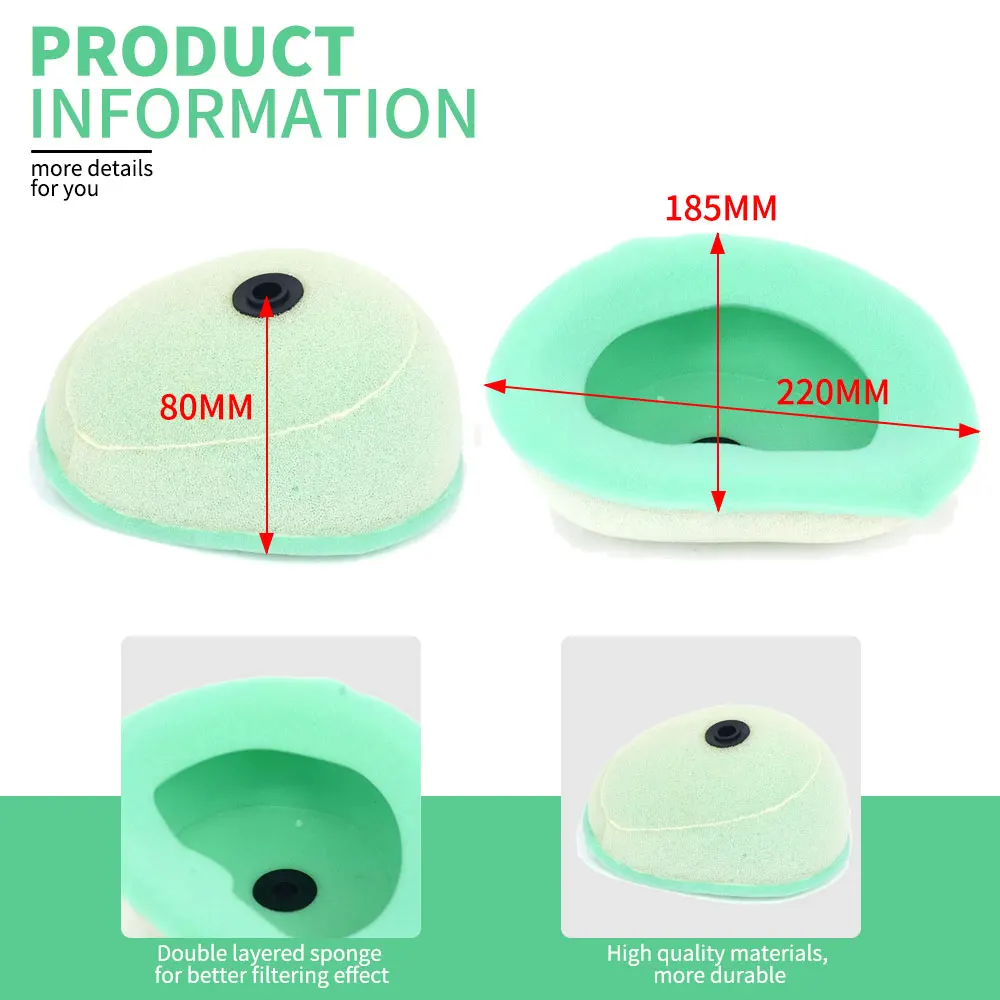 Motorcycle Air Filter Cleaner Intake Sponge For Honda CRF250R CRF250X CRF450R CRF450X CRF 250 450 R X 250R 450R