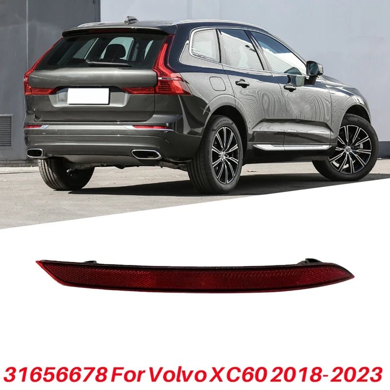 1Pair Rear Bumper Reflector Trim Lamp 31656677 31656678 For Volvo XC60 2018-2023 Parts Warning Lights Brake Reflector Plate