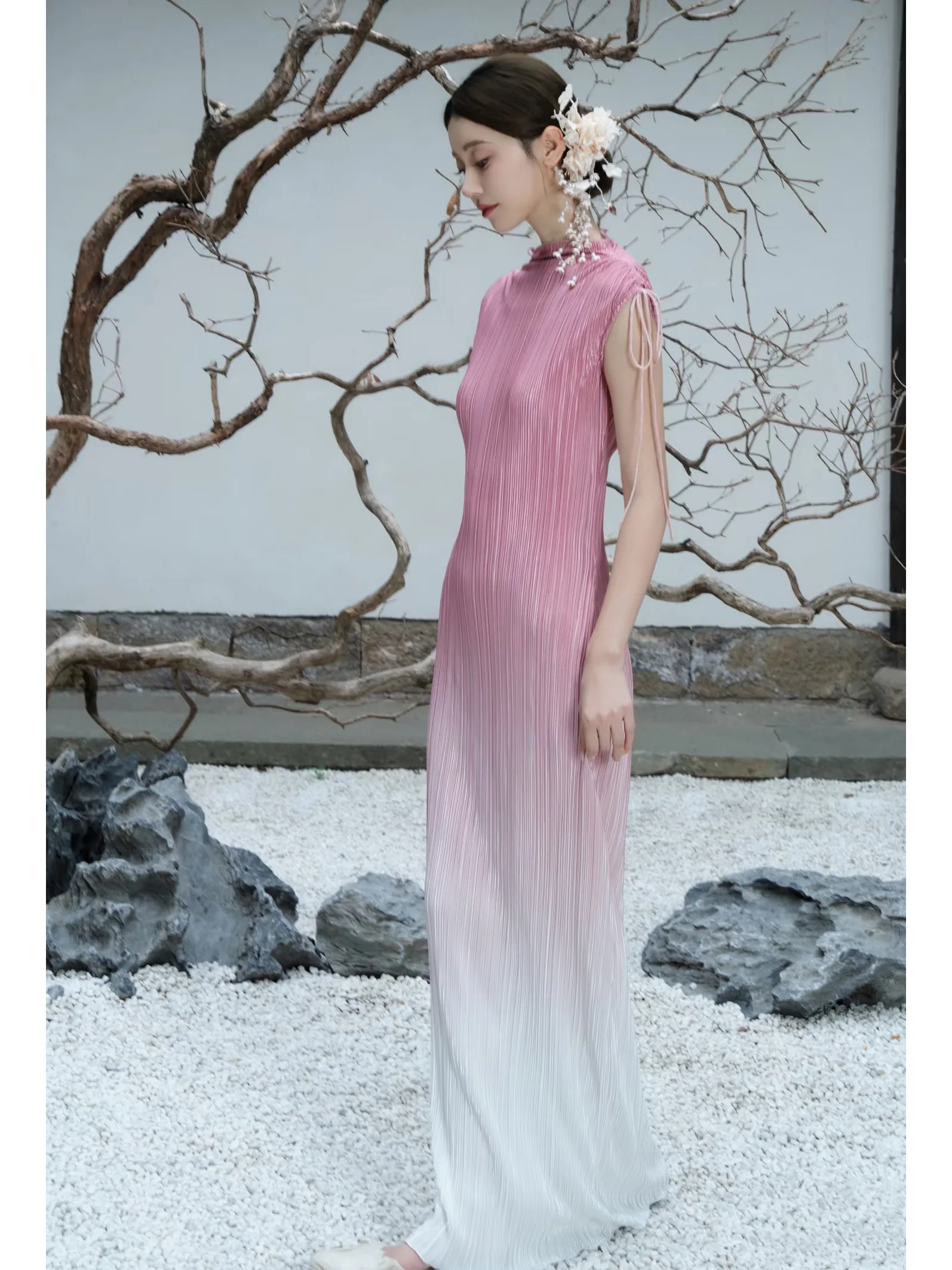 

Ele Women's Chinese Sle Pleated Dr Photoaphy Studio New Arrival Art Photo oot National Photoaphy Costume