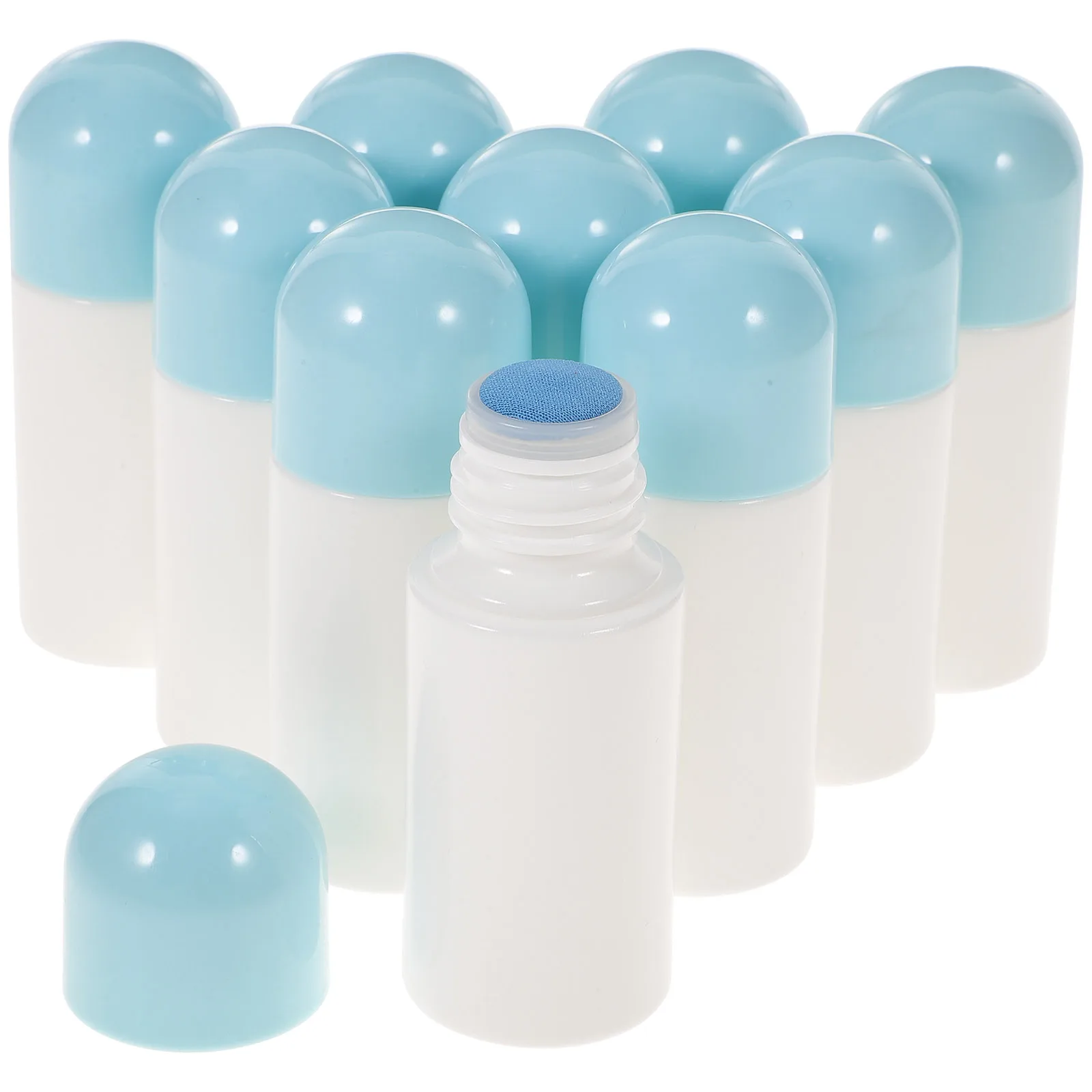 10Pcs Sponge Bottle Set Compact Lightweight Reusable for Cosmetics Medicine Daub Refillable Travel Sub Bottles Liquid Holder