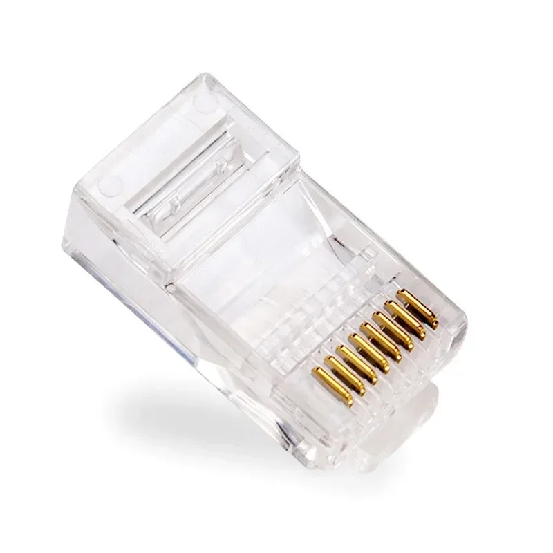 100 Network Cable Modular Plug Computer Super 5 Class 5 Connector of Net Super 5 Gold Plated 100 Pack