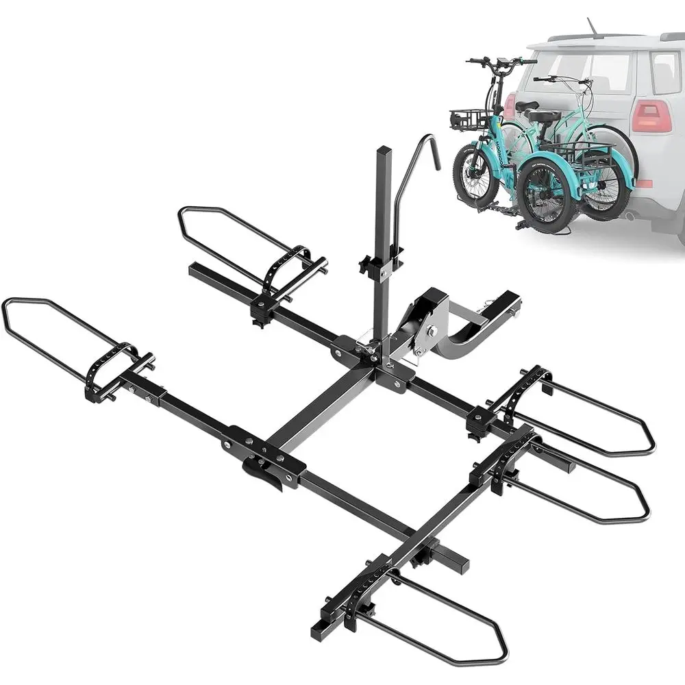 

Rugged Adult Tricycle Hitch Carrier, 270 lbs Capacity, 5 Tires, 43-59 Wheelbase, Fits Cars, Trucks, SUVs, RVs