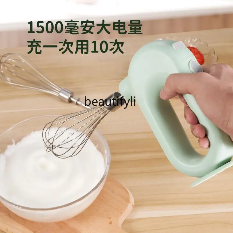 Draadloze elektrische eierklopper huishoudelijk, taartmixer