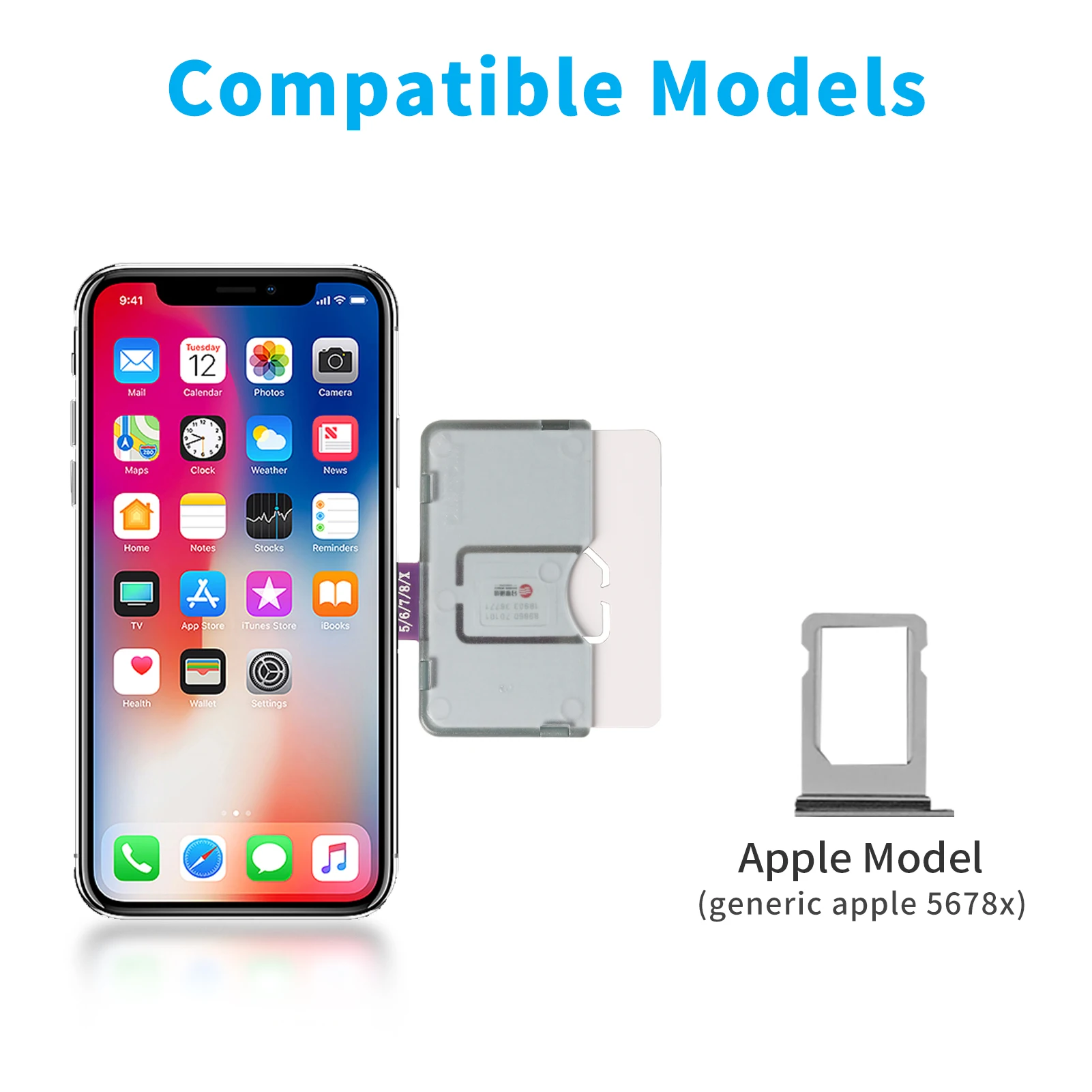 Lecteur de cartes de désinfection multi-épidispositif, fente externe pour téléphone portable Apple, extensible, universel, grande capacité