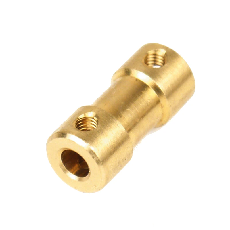 Brass Shaft Couplings  driving medium  Motor motor shaft extension connector  Metal model aeromodelling car model accessories