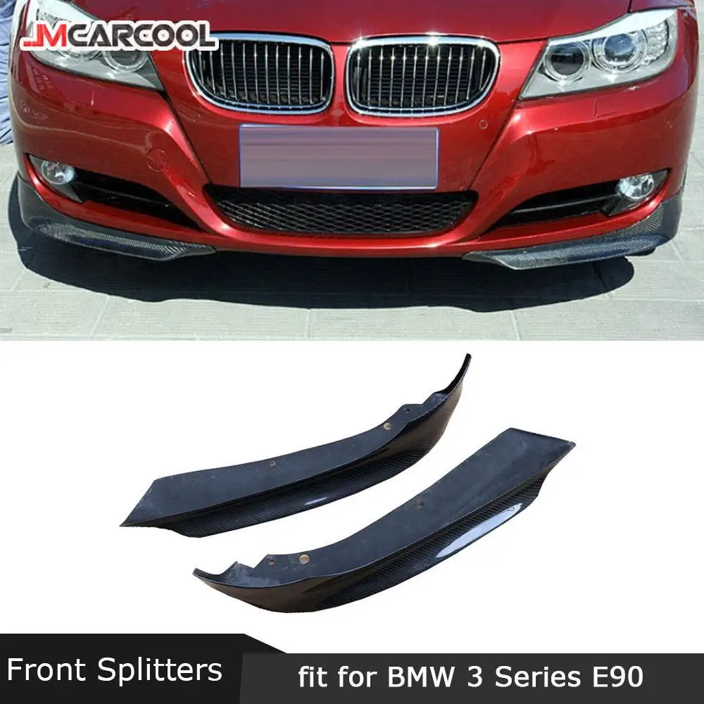 

For BMW 3 Series E90 Base Sedan LCI 2006-2012 Front Lip Splitters Spoiler Carbon Fiber Bumper Chin Cover Flaps Winglets