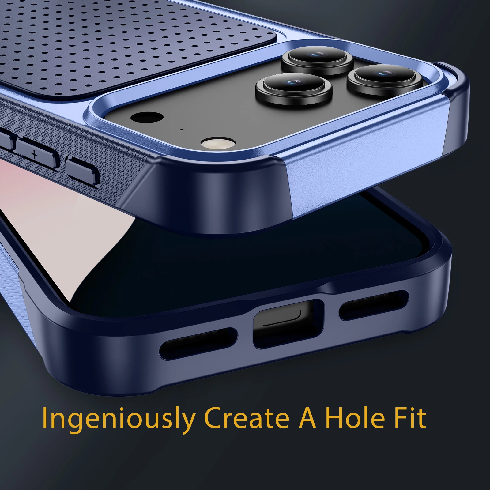 Funda híbrida de lujo resistente a prueba de golpes para iPhone 17 Air 16 15 14 13 12 11 Pro Max Plus, marco de plástico duro, contraportada de TPU