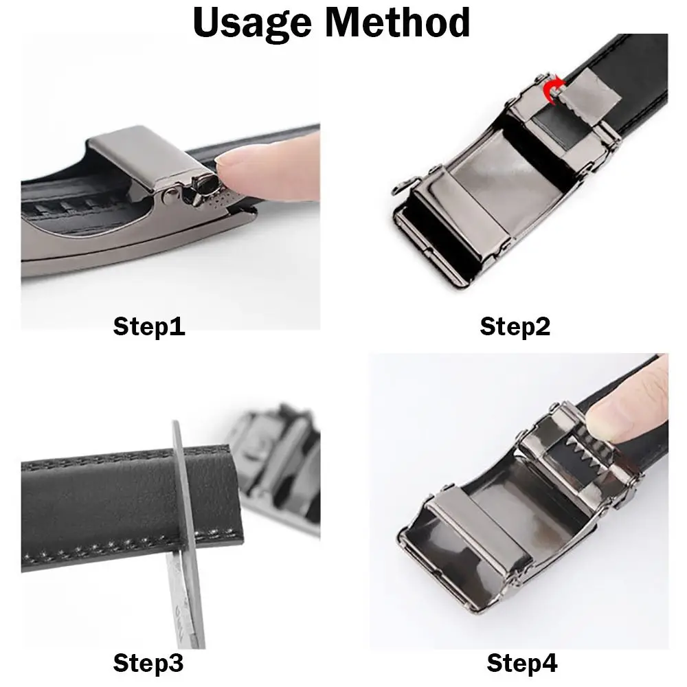 Business Accessories Adjustable Belt Replacement Buckle DIY Iron Automatic Buckle Men's Belt Head Men