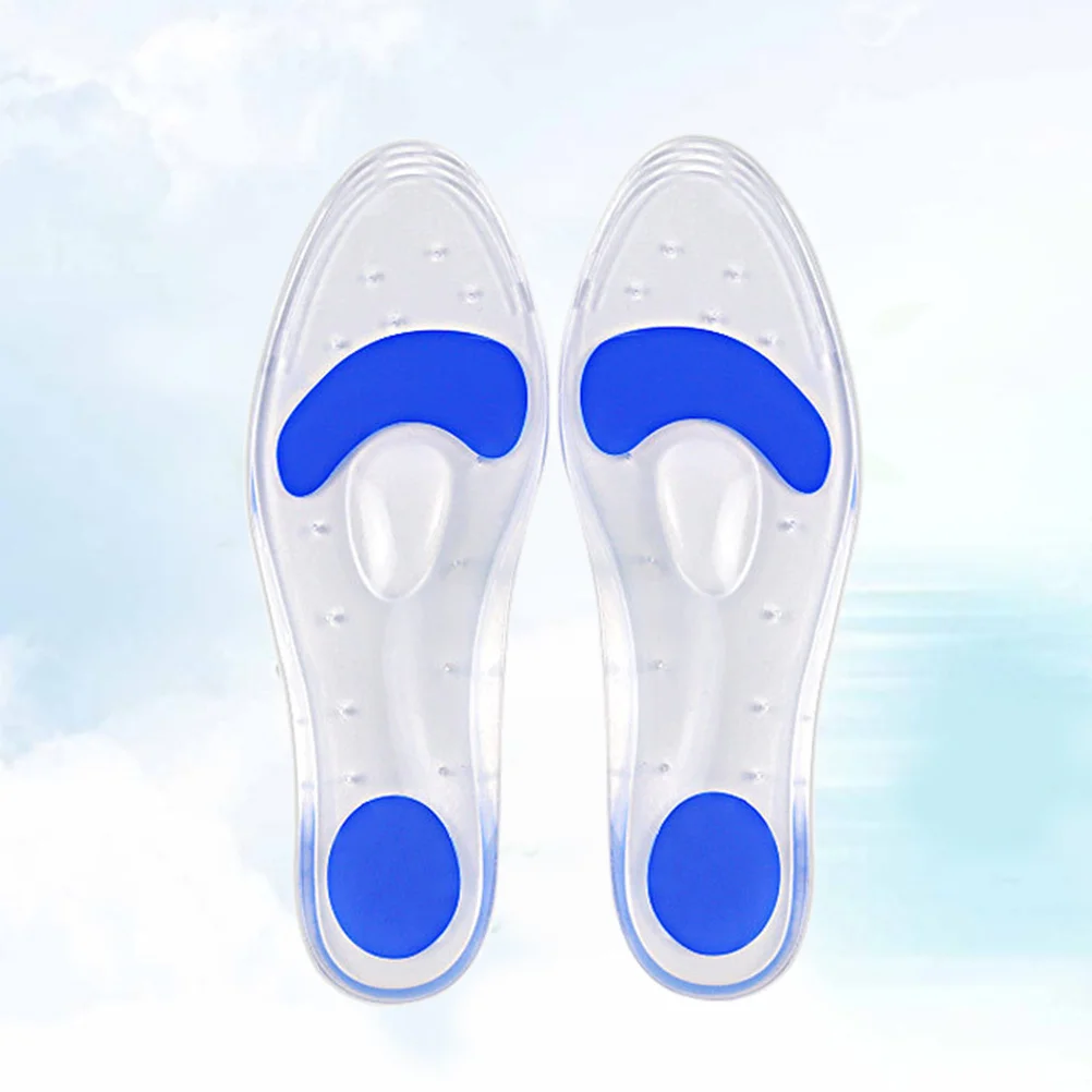 

1 Pair Silicone Insoles Shock Absorption Massage Pad Arch Support Sports Foot Care Shoe Inserts For Men Women Size Xl