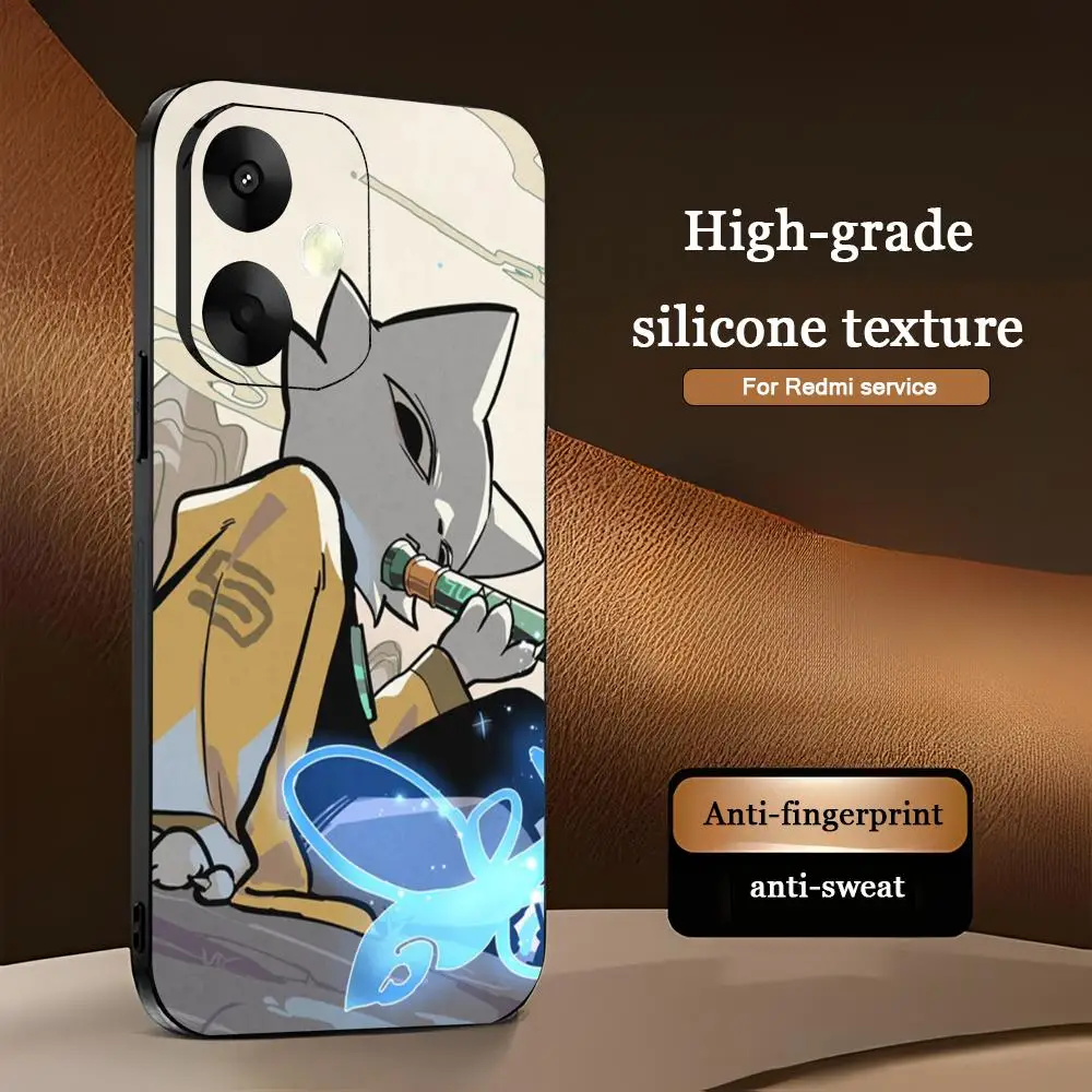 حافظة لهاتف شاومي ريدمي 14C 13C 12C نوت 14 13 12 11 10 Pro Plus S غطاء هاتف أسود ناعم من Game #3