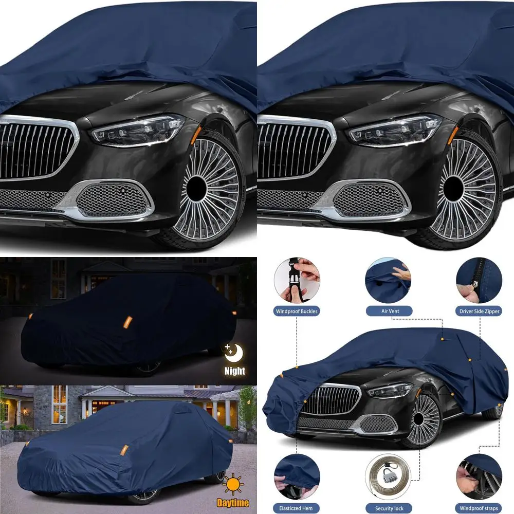 

Всепогодный сверхмощный 10-слойный автомобильный чехол для моделей Mercedes-Benz S-Class 2006-2026 гг., с доступом на молнии и ветрозащитными лентами f