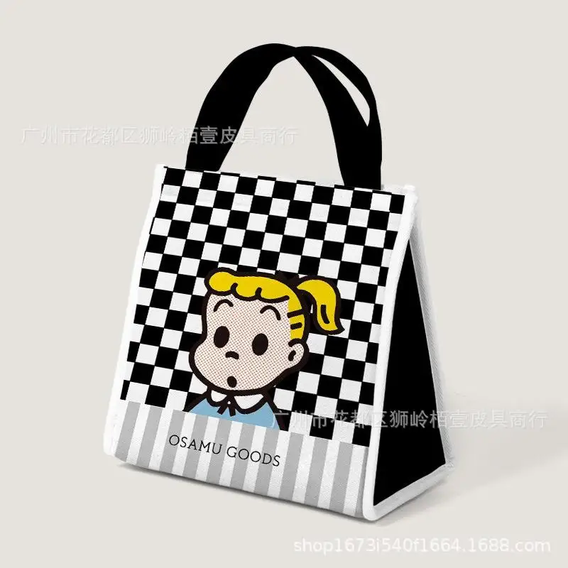 Kawaii Cute Harada Osamu Thermal Insulation Bag Picnic Bag Handbag Lunch Box Bag Storage Bag Portable Cartoon Anime Friend Gift