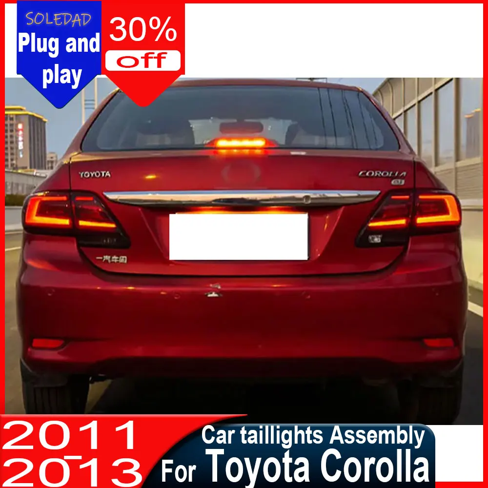 

2pcs Car LED Tail Lights for Toyota Corolla 2011 2012 2013 Rear DRL Fog Brake Turn Signal Reversing Taillights Assembly