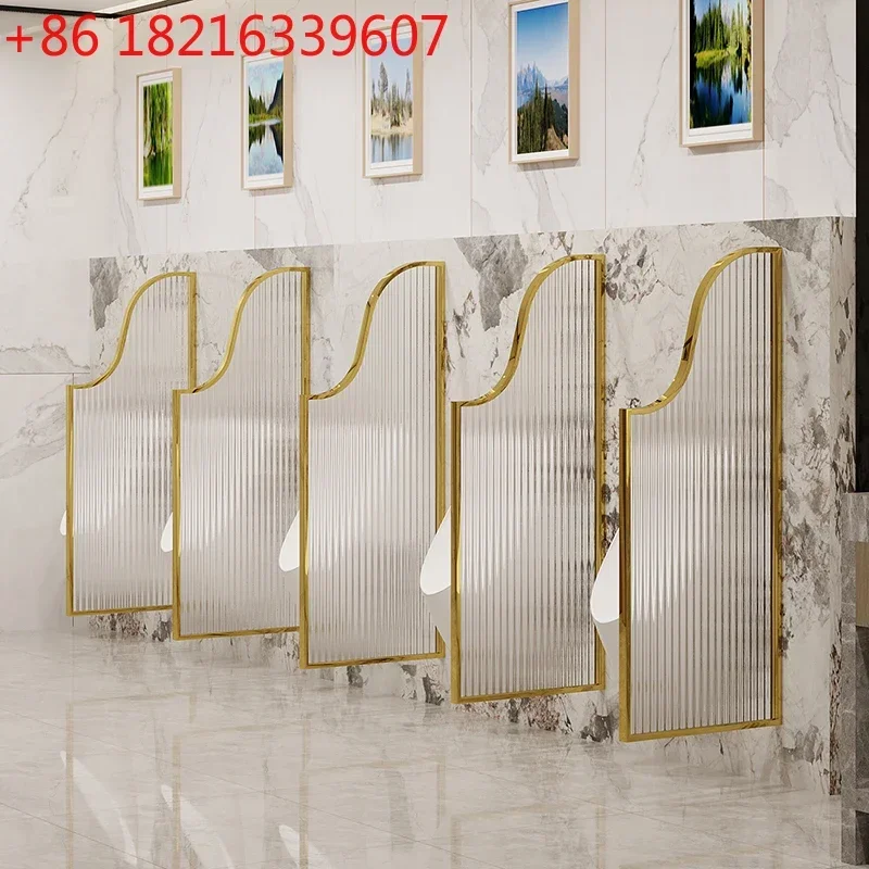 Urinal baffle stainless steel Changhong glass baffle shopping mall office building toilet high partition