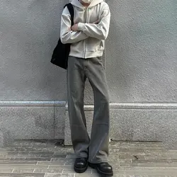 American Vintage Flared Jeans for Men That Can Make You Look Taller, From Trendy Brands, Loose-fitting and Casual Long Pants.