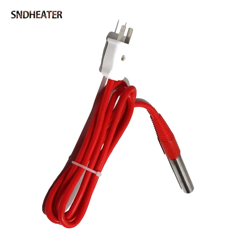 SNDHEATER 220 В электрический картридж для нагрева воды 250 Вт/500 Вт/1 кВт/1,5 кВт/2 кВт/3 кВт 100/200/300 мм для ведра для ванны с 2-контактной вилкой