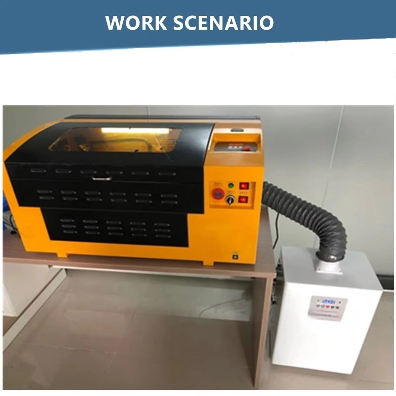 350W Industrial Portable  Fume Extractor Hepa Air Purifier With Activated Carbon Filter to Collect Dust and Odor