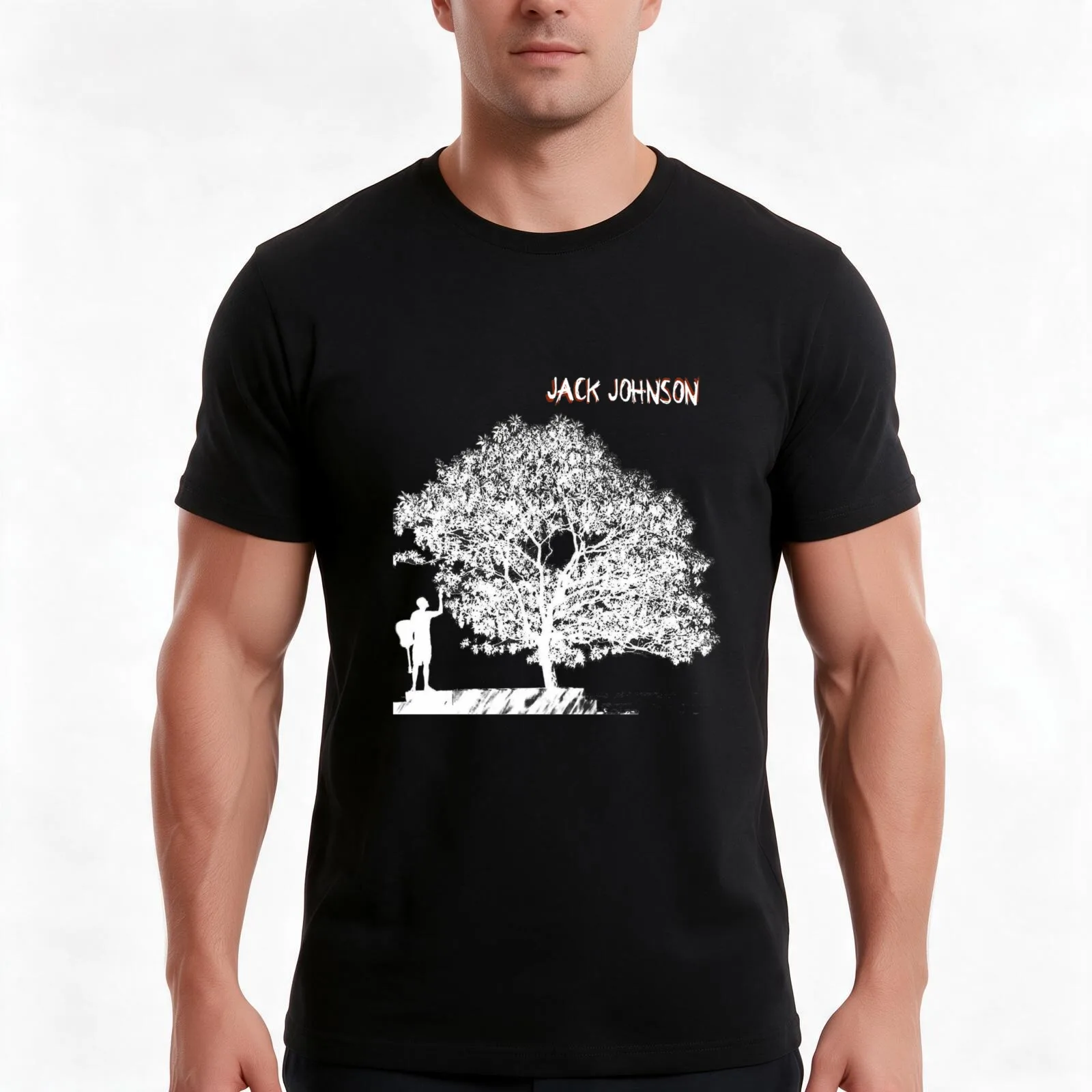 Jack Johnson T-Shirt Summer Casual Cotton Tee Oversized Streetwear Tops Vintage Graphic Print Loose Fit Short Sleeve