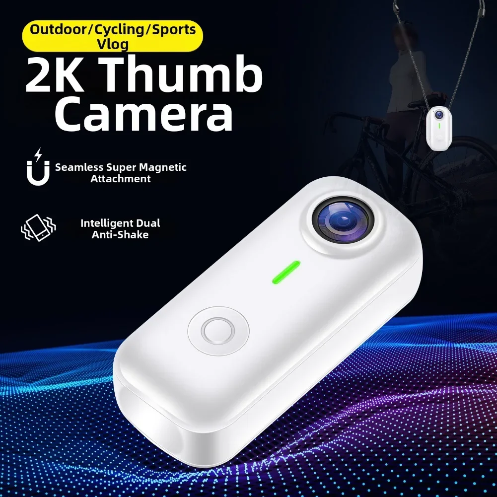 Cycling Recorder Magnetic Recording Handheld Action Camera Outdoor Sports Thumb Camera Capture Every Adventure In Style!