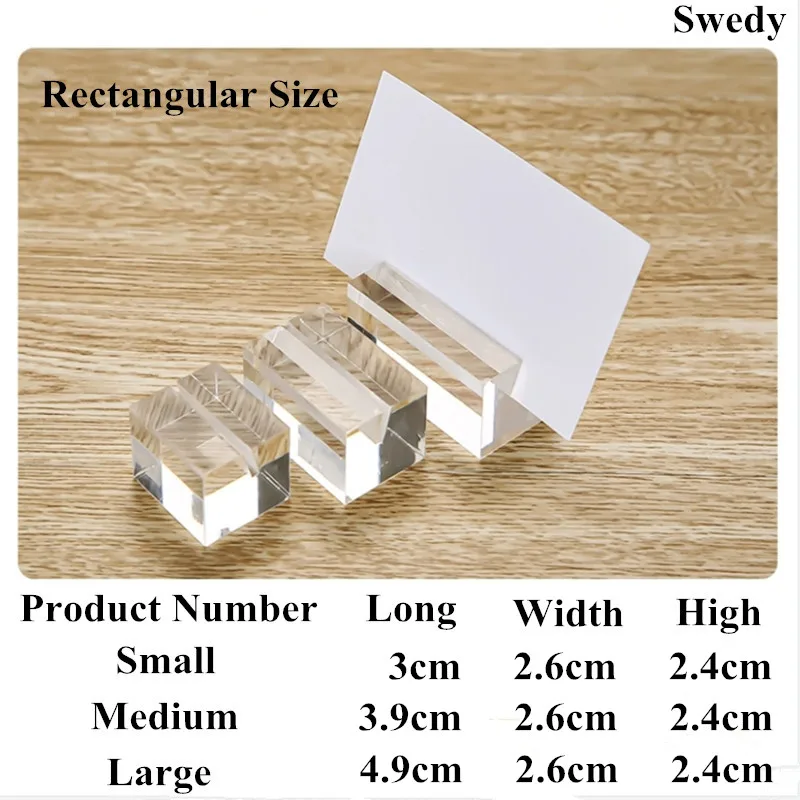 Mini Table Acrylic Sign Holder Numbers Display Stands Business Name Card Menu Holder Place Card Holder