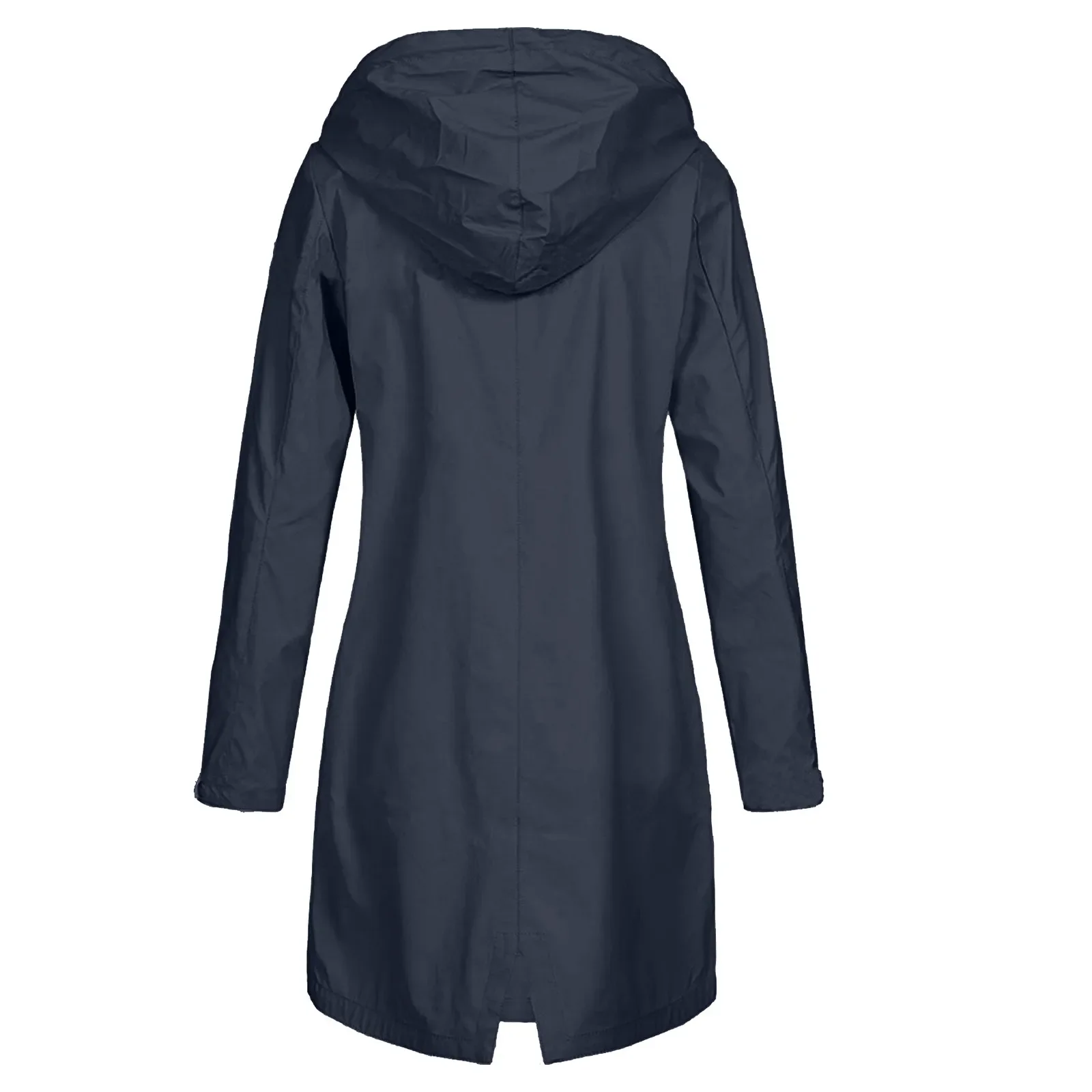 Women Raincoat Outdoor Softshell Jacket Coat Solid Rain Outdoor Plus Size Hooded Windproof Long Jacket Coat Trench Coat Moletom