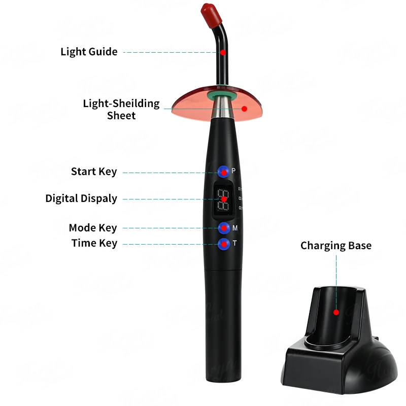 Dental Wireless LED Curing Light Curable Resin Oral Hygiene Cordless Device Led Dental Photopolymerizer Lamp