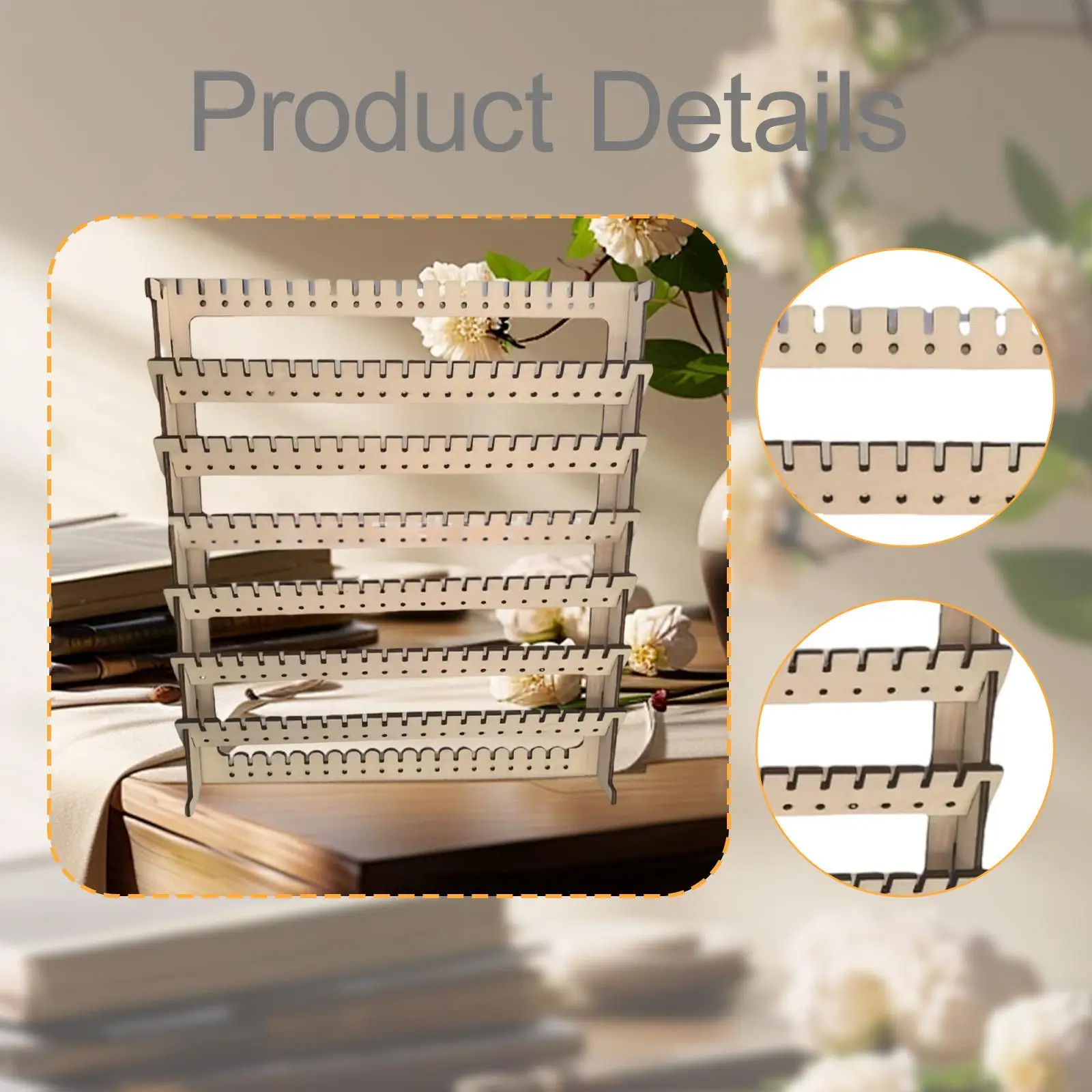 منظم القرط منظم المجوهرات حامل عرض القرط الخشبي متعدد الاستخدامات لـ