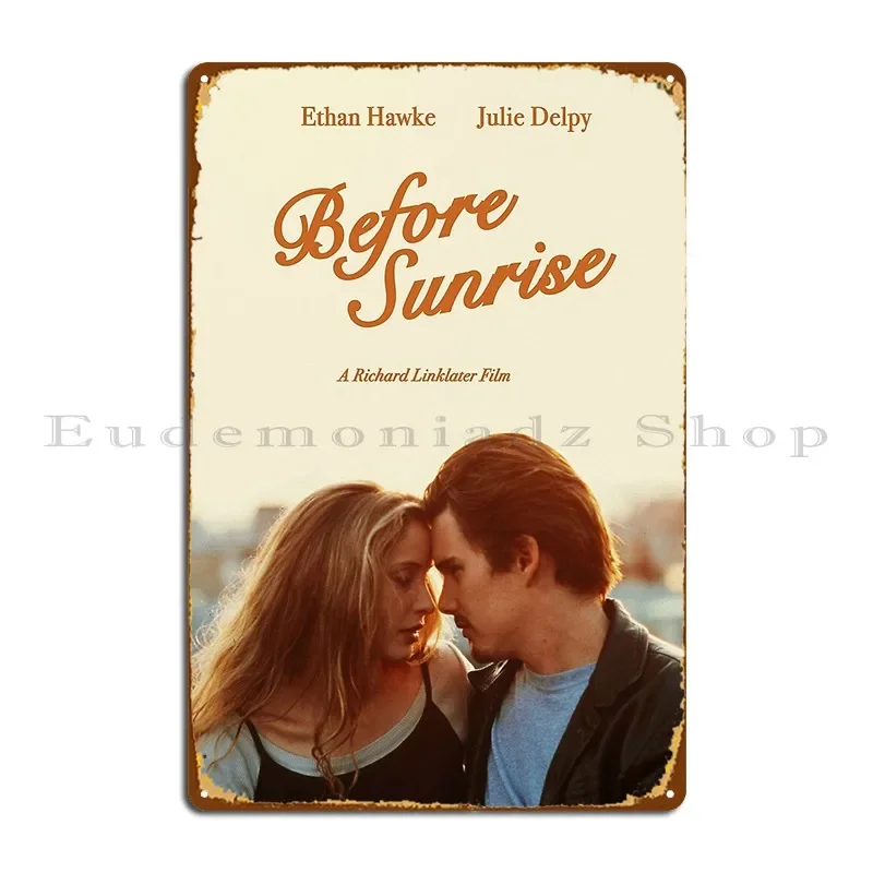 قبل شروق الشمس ملصق الفيلم لوحة معدنية ملصق حانة جدار حانة جدار كهف المرآب طباعة تين تسجيل ملصق #1