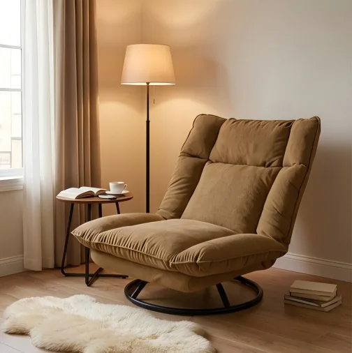 

HYS rocking chair reclining balcony free chair household lazy sofa chair single comfortable thickened leisure rocking