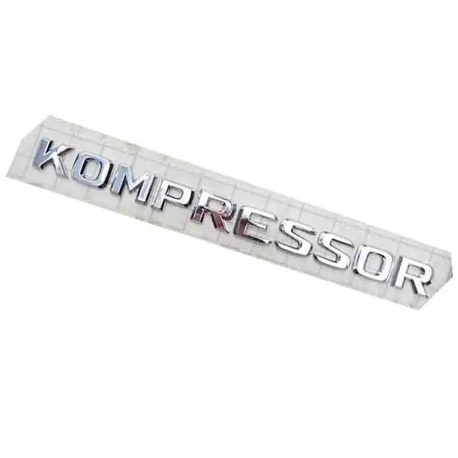 1Pc KOMPRESSOR Car Sticker Side Emblem Rear Trunk Badge For Mercedes Benz SLK CLK SL CLS ML GL A B C E S Class CL55 SLK200 C180