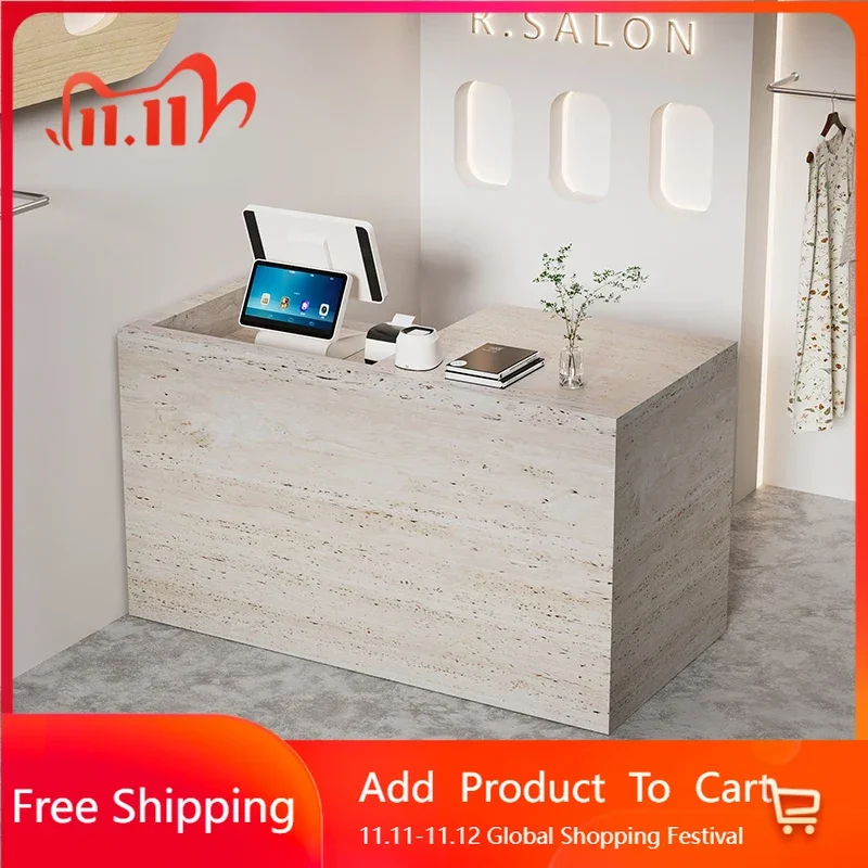 

European Cheap Desk Aesthetic Center Decor Professional Office Furniture Barber Shop Salon Minimalist Escritorio Salon Furniture