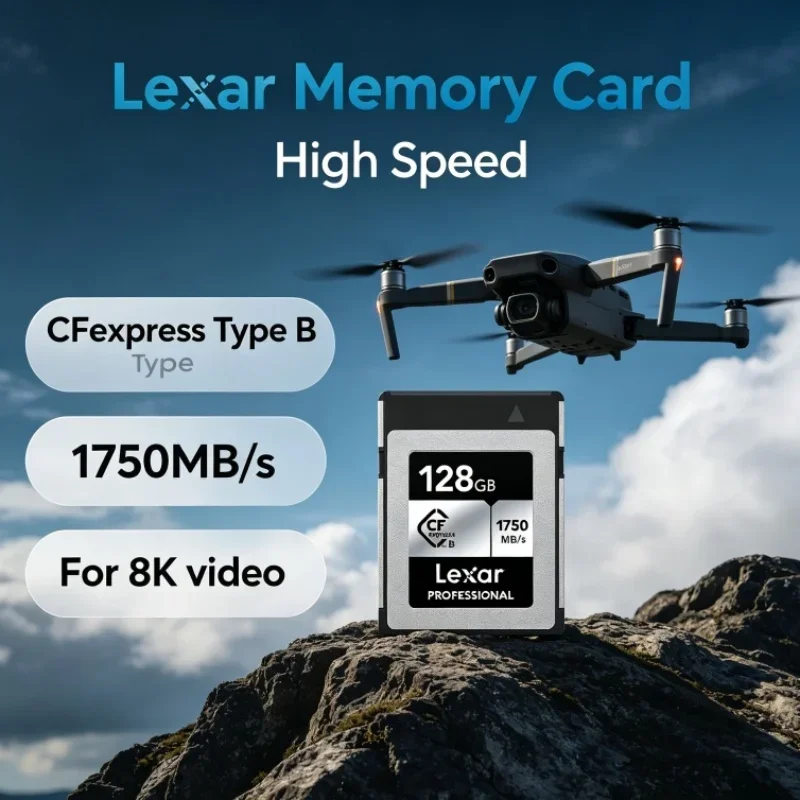 Lexar CFexpress Type B Memory Card Storage Card Read 1750MB/s 128GB 256GB 512GB CF express Type B Card For 8K Video