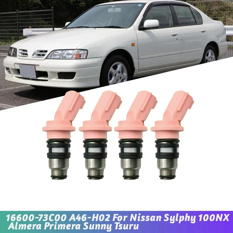 Car Fuel Injectors Nozzle 16600-73C00 A46-H02 For Nissan Sylphy 100NX Almera Primera Sunny Tsuru 1660073C00 A46H02