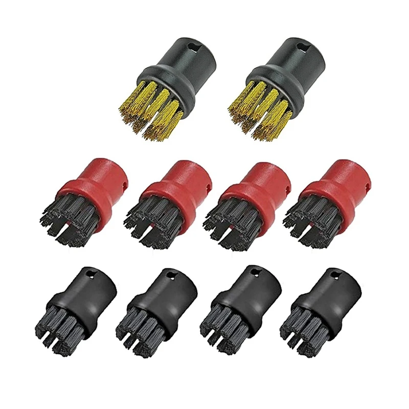 

Brass Wire Brush Tool Nozzles For Karcher Steam Cleaners With 8 Pack Of Hand Tool Nozzle Bristle Brushes