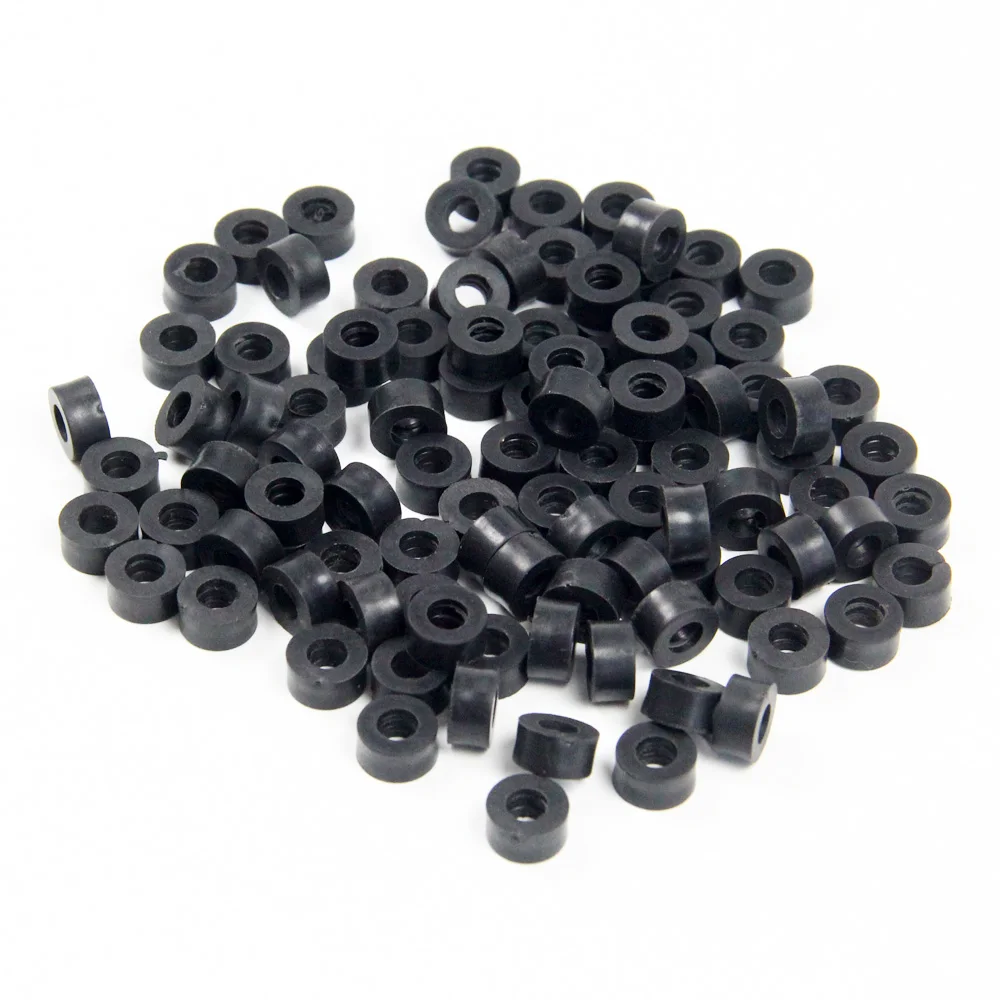 24 Chiếc Dày 5Mm Nylon Đen Tròn Miếng Đệm Chữ Ô Phẳng Cao Su Máy Giặt Ốp Lưng Tự Làm Các Bộ Phận Dự Phòng