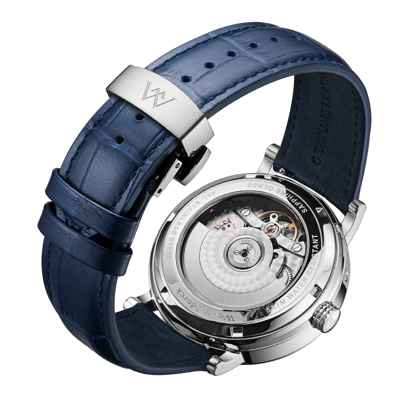 WM ウォッチ自動機械式メンズ腕時計高品質サファイアワールドタイムオリジナル認定ブランドウェリー・マーキュリー腕時計マン WM133