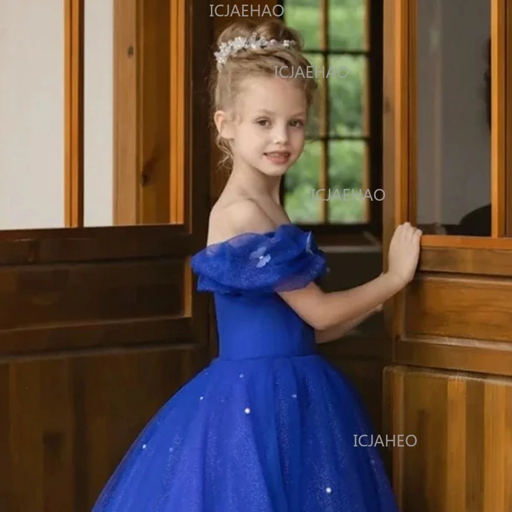 Stylish Girls' Dress ForNew Foreign Trade Kids Dress  Girls Birthday Violin Piano Show Model Runway Girls Party Dresses Children